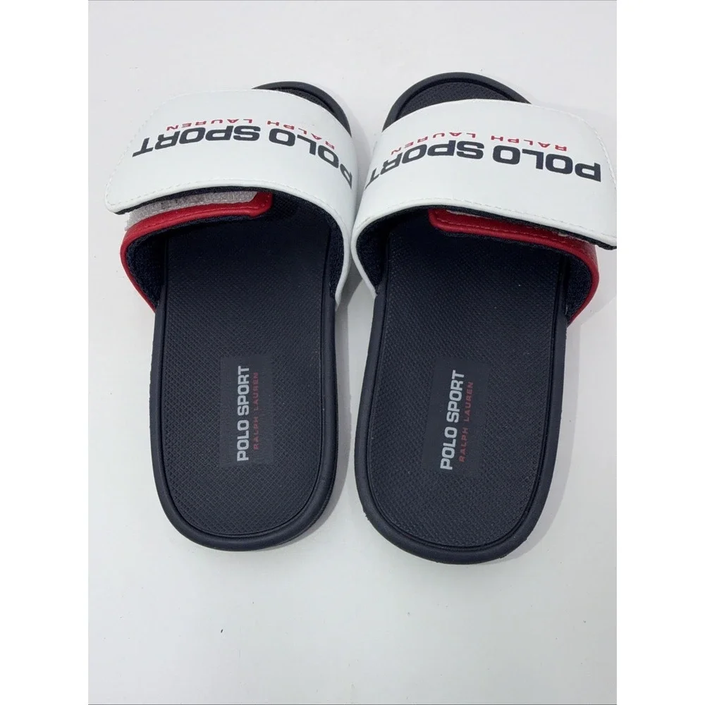 Ralph Lauren Kids Leary II Slider Sandals in Red White Blue New Size‎ 12